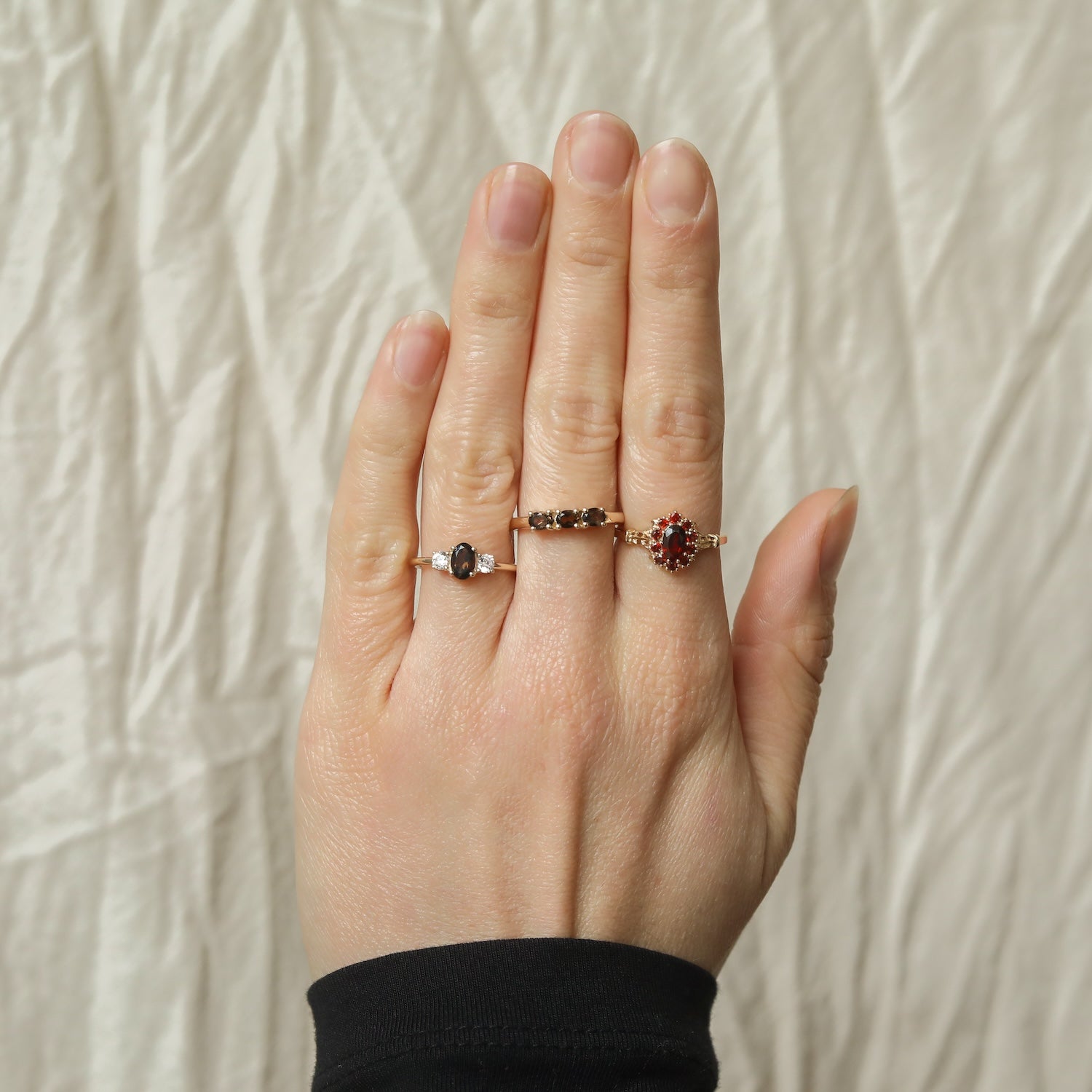 Liv Smoky duo ring | 9K