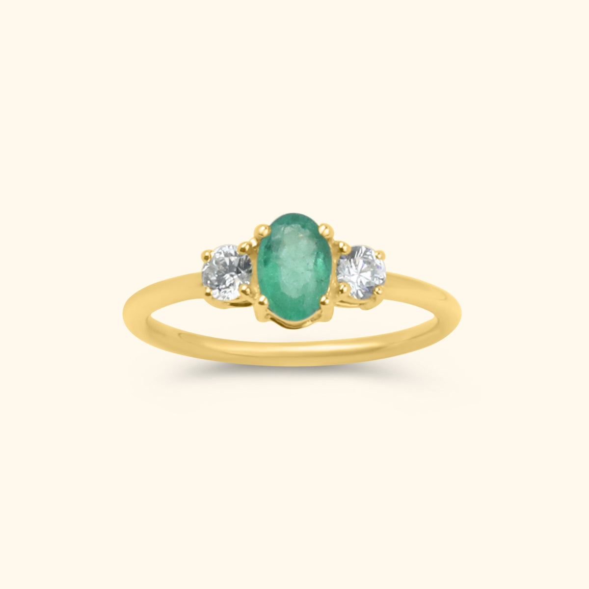 Liv Emerald duo ring | 9K