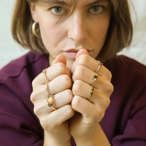 Trio Tourmaline ring | 14K Gold